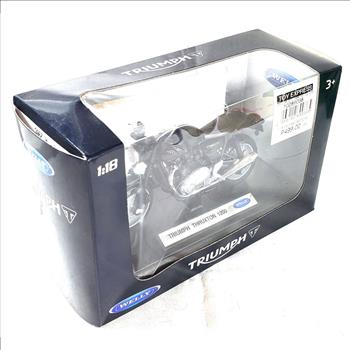 Welly 1:18 Triumph Thruxton 1200 Cafe Racer Bike Motorcycle Diecast Model Toy