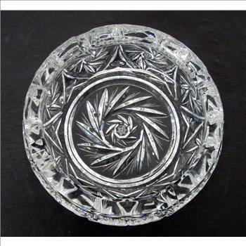 Vintage Pinwheel Crystal Ashtray- Circa 1960's