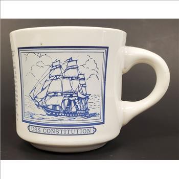 Vintage Old Ironside USS Constitution Ceramic Coffee Mug