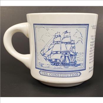 Vintage Old Ironside USS Constitution Ceramic Coffee Mug