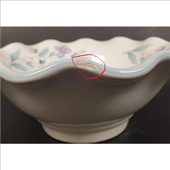 Vintage Pfaltzgraff USA Ruffled Edges Ceramic Candy Dish