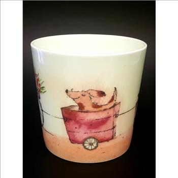 Vintage Rose of England Dog's Taxi Service Fine Bone China Coffee Mug, United Kingdom