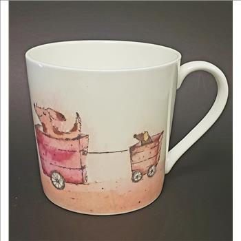 Vintage Rose of England Dog's Taxi Service Fine Bone China Coffee Mug, United Kingdom