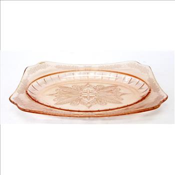 Vintage Pink Depression Glass Serving Dish