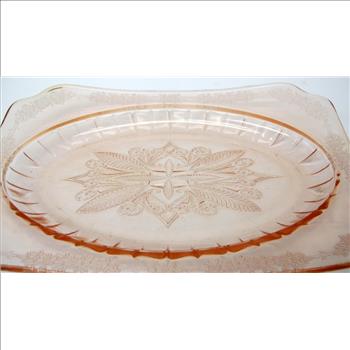 Vintage Pink Depression Glass Serving Dish