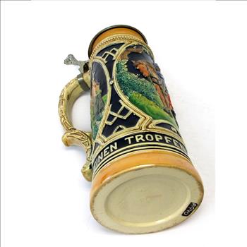 Authentic XLarge Beer Stein with Lid made in Western Germany