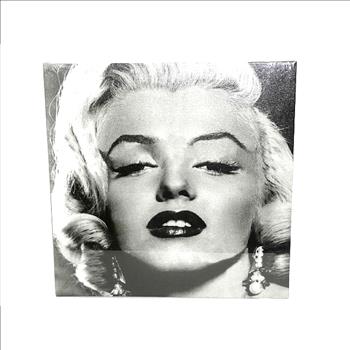 Marilyn Monroe Stretched Canvas Black & White Portrait