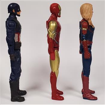 Marvel Avengers Action Figure Set - Captain America, Iron Man, Captain Marvel VG