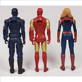 Marvel Avengers Action Figure Set - Captain America, Iron Man, Captain Marvel VG