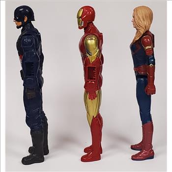 Marvel Avengers Action Figure Set - Captain America, Iron Man, Captain Marvel VG
