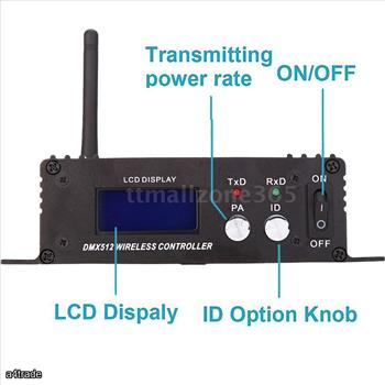 LCD Light Controller DMX 512 Wireless Transmitter Receiver Stage 2 in1 Repeater