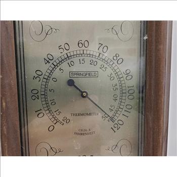 Vintage USA Springfield Instrument Co. Thermometer Barometer Humidity Meter