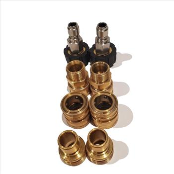 8Pc Pressure Washer Adapter Set Quick Disconnect Brass Kit 3/4