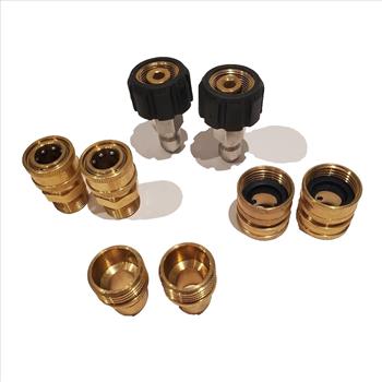 8Pc Pressure Washer Adapter Set Quick Disconnect Brass Kit 3/4