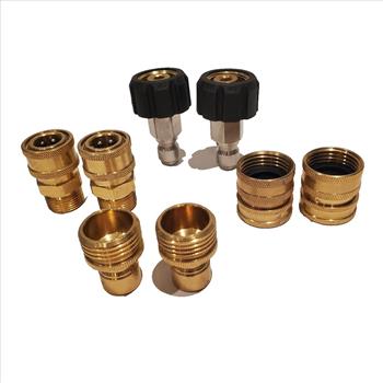 8Pc Pressure Washer Adapter Set Quick Disconnect Brass Kit 3/4