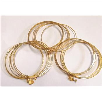 BANGLES - GOLD PLATED BANGLES - 3 PIECES