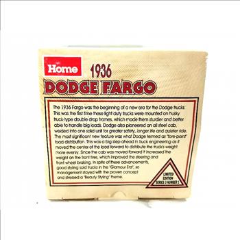 VTG 1936 Home Doge Fargo Delivery Truck Coin Bank Die Cast Model Limited Edition