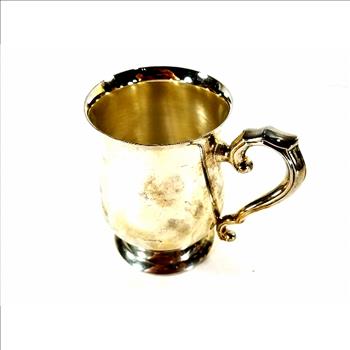 Vintage Silver Plate Mug With Handle