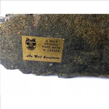 Vintage Wolf Original Inuit Sculpture