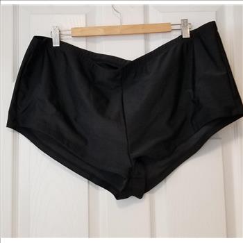 Plus 2 Piece Tummy Control Gradient Open Back Tops & Solid Black Tankini Set Size - 3XL 