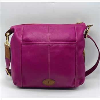 FOSSIL Purple Leather Shoulder Bag