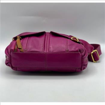 FOSSIL Purple Leather Shoulder Bag