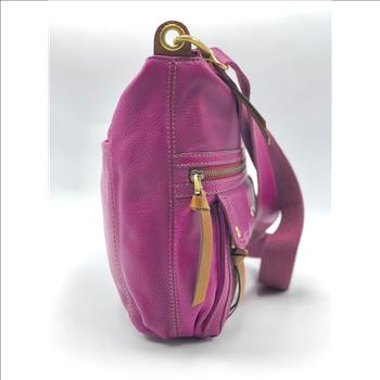 FOSSIL Purple Leather Shoulder Bag
