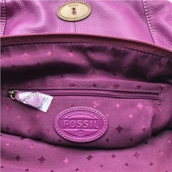 FOSSIL Purple Leather Shoulder Bag