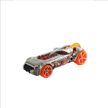 Hot Wheels Thrill Racers Volcano Rocket Fire Chrome Diecast Car 2011
