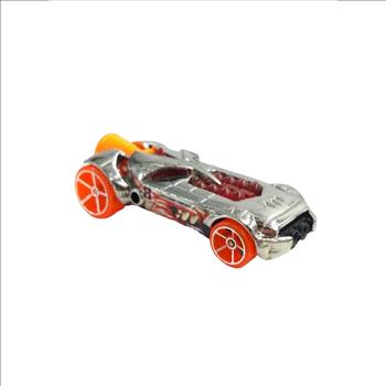 Hot Wheels Thrill Racers Volcano Rocket Fire Chrome Diecast Car 2011