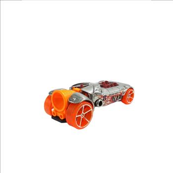 Hot Wheels Thrill Racers Volcano Rocket Fire Chrome Diecast Car 2011