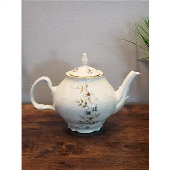 VTG Blossom Bernadotte  Porcelain Fine China Teapot-Made in Czechoslovakia