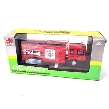 Die Cast Pull Back Battery Operated Fire Rescue Pull Back Truck 1:50 Scale