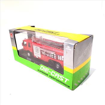 Die Cast Pull Back Battery Operated Fire Rescue Pull Back Truck 1:50 Scale