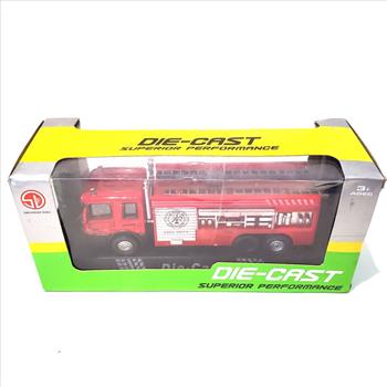 Die Cast Pull Back Battery Operated Fire Rescue Pull Back Truck 1:50 Scale