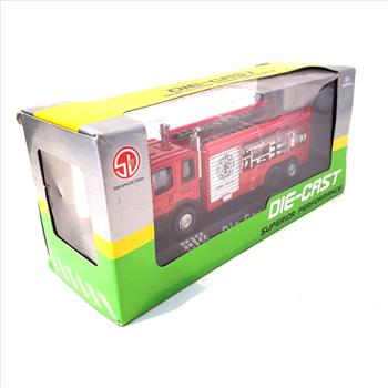 Die Cast Pull Back Battery Operated Fire Rescue Pull Back Truck 1:50 Scale