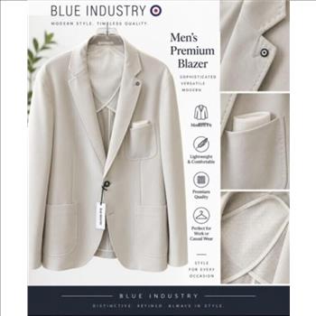 Men's Jacket Sz 44 By Blue Industry Compare at $375.00