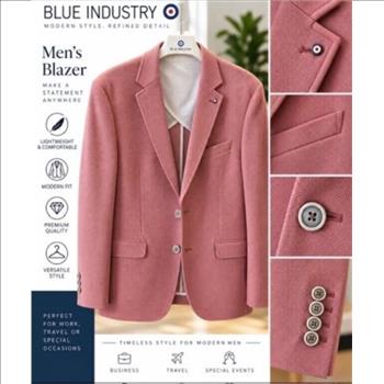 Men's Jacket Sz 40 By Blue Industry Compare at $375.00