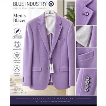 Men's Jacket Sz 40 By Blue Industry Compare at $375.00
