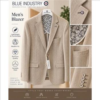 Men's Jacket Sz 40 By Blue Industry Compare at $375.00