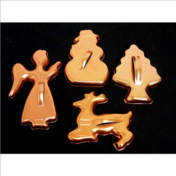 8 Copper Cookie Cutters & Icing Dispenser