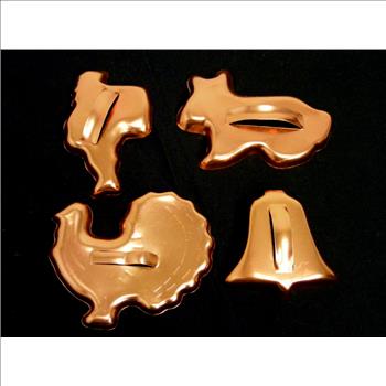 8 Copper Cookie Cutters & Icing Dispenser