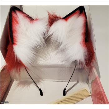 Handmade Cat Ears Anime Cosplay Headgear With Comb