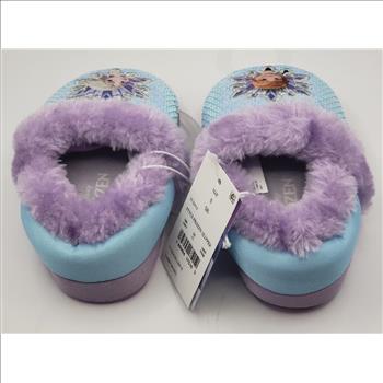 NWT Toddler's Disney Frozen Elsa & Anna Sequin Slippers Sz S (5-6) Girls