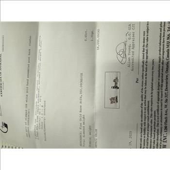 18Kt Gold & Diamond Earrings Appraised $4,090.00