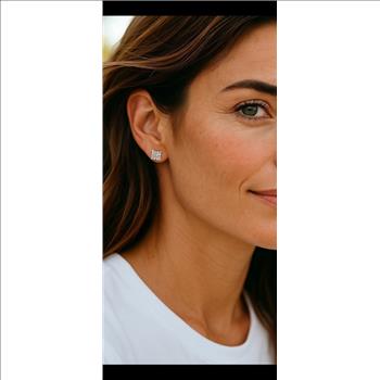 18Kt Gold & Diamond Earrings Appraised $4,090.00