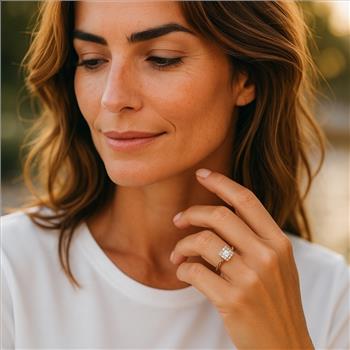 14 kt Rose Gold Diamond Ring (2 Pieces) Appraised $9,215.00