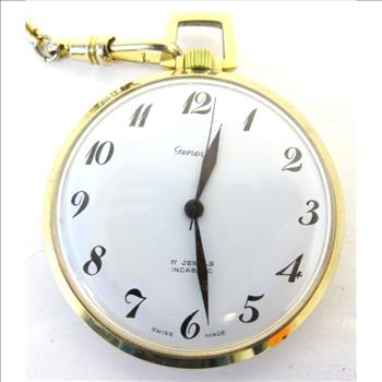 Vintage Gold Plated Geneve Pocket Watch