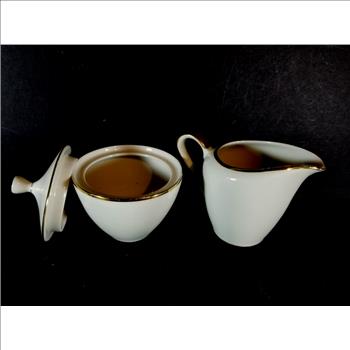 VTG Bavaria Elfengein German Fine Bone China Sugar Bowl & Creamer