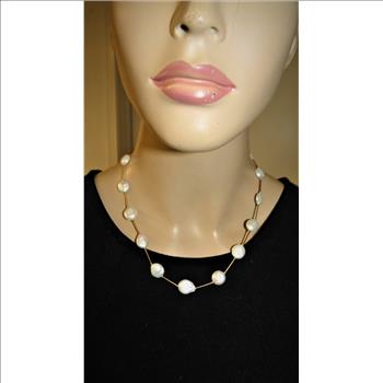 Pearl Necklace 14 Kt Gold Cultured Pearls